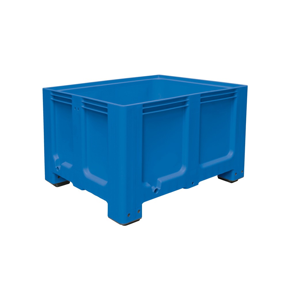 Produktabbildung: Großbehälter aus Polyethylen, 610 Liter, mit Füßen, blau