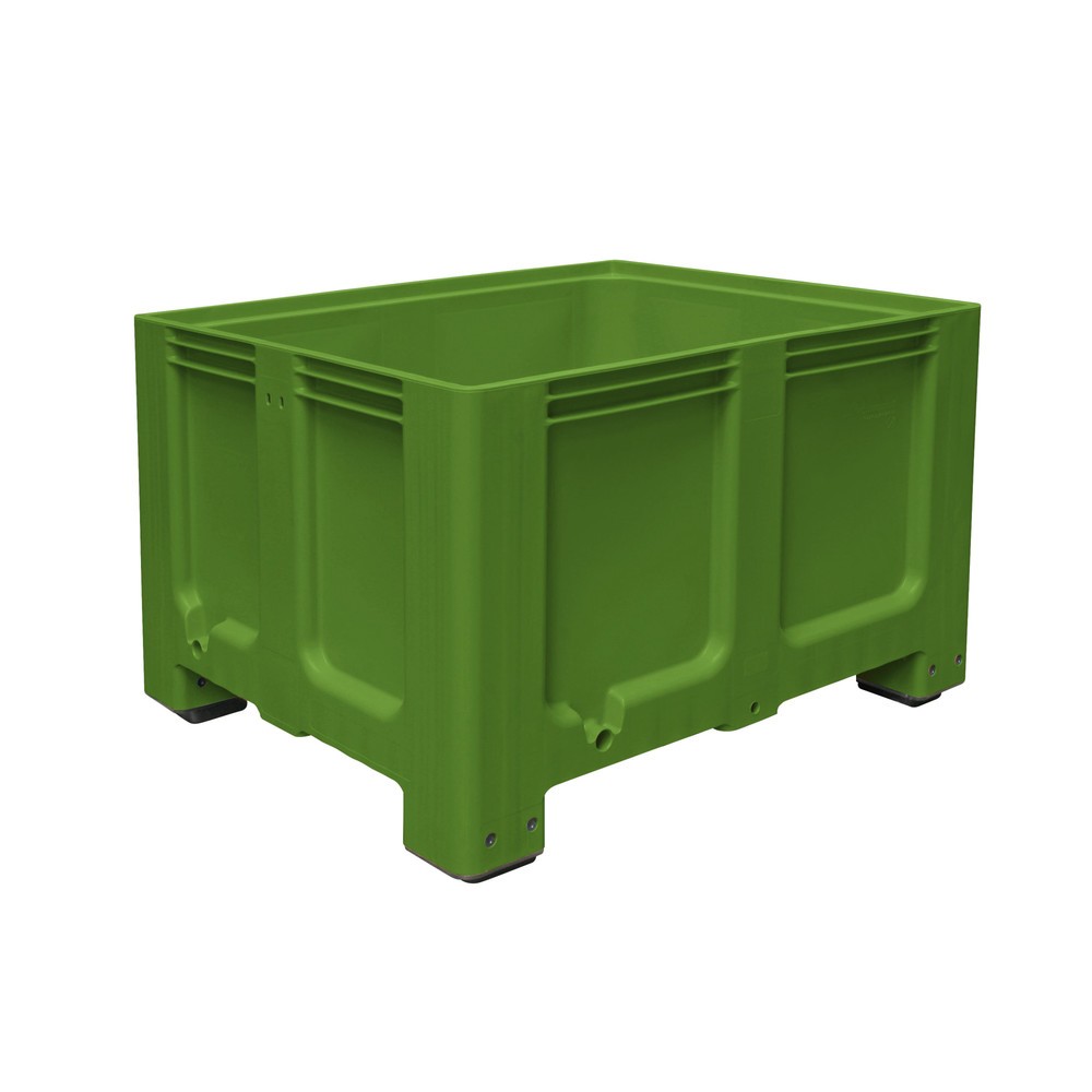 Produktabbildung: Großbehälter aus Polyethylen, 610 Liter, mit Füßen, grün