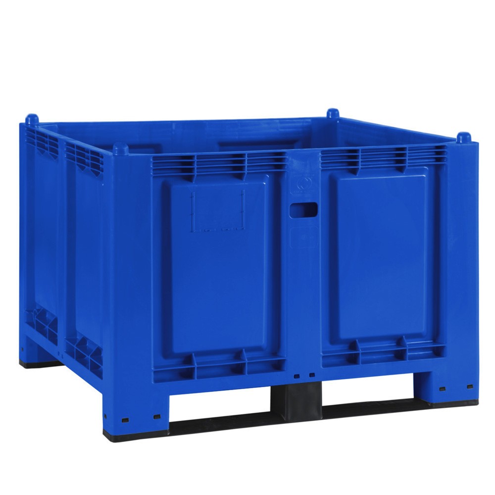Produktabbildung Nr. 1: Großbehälter aus Polypropylen, 550 Liter, mit Kufen, blau