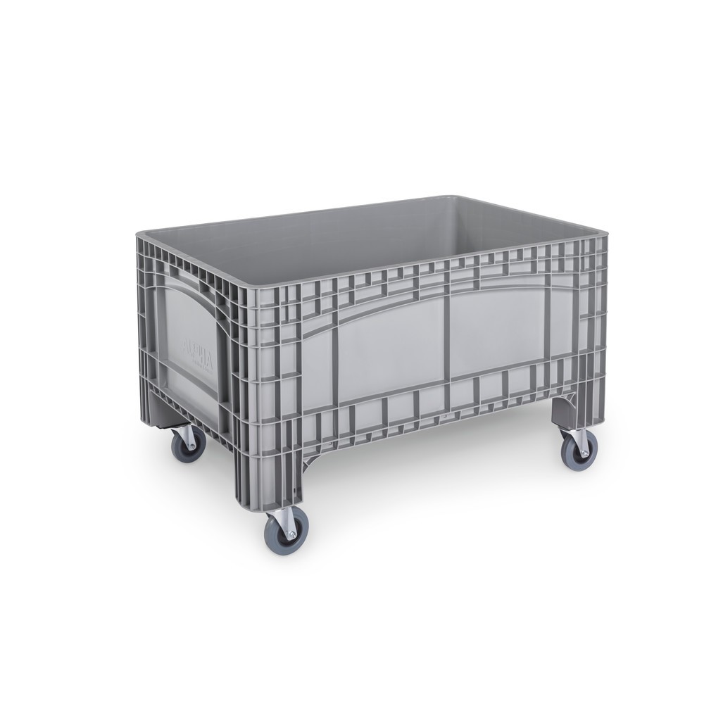 Produktabbildung: Großbehälter L, HxBxT 800 x 1.200 x 580 mm, 354 Liter, 4 Lenkrollen, grau