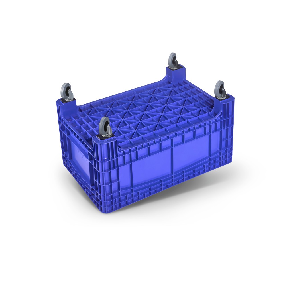 Produktabbildung Nr. 2: Großbehälter L, HxBxT 800 x 1.200 x 580 mm, 354 Liter, 4 Lenkrollen, blau