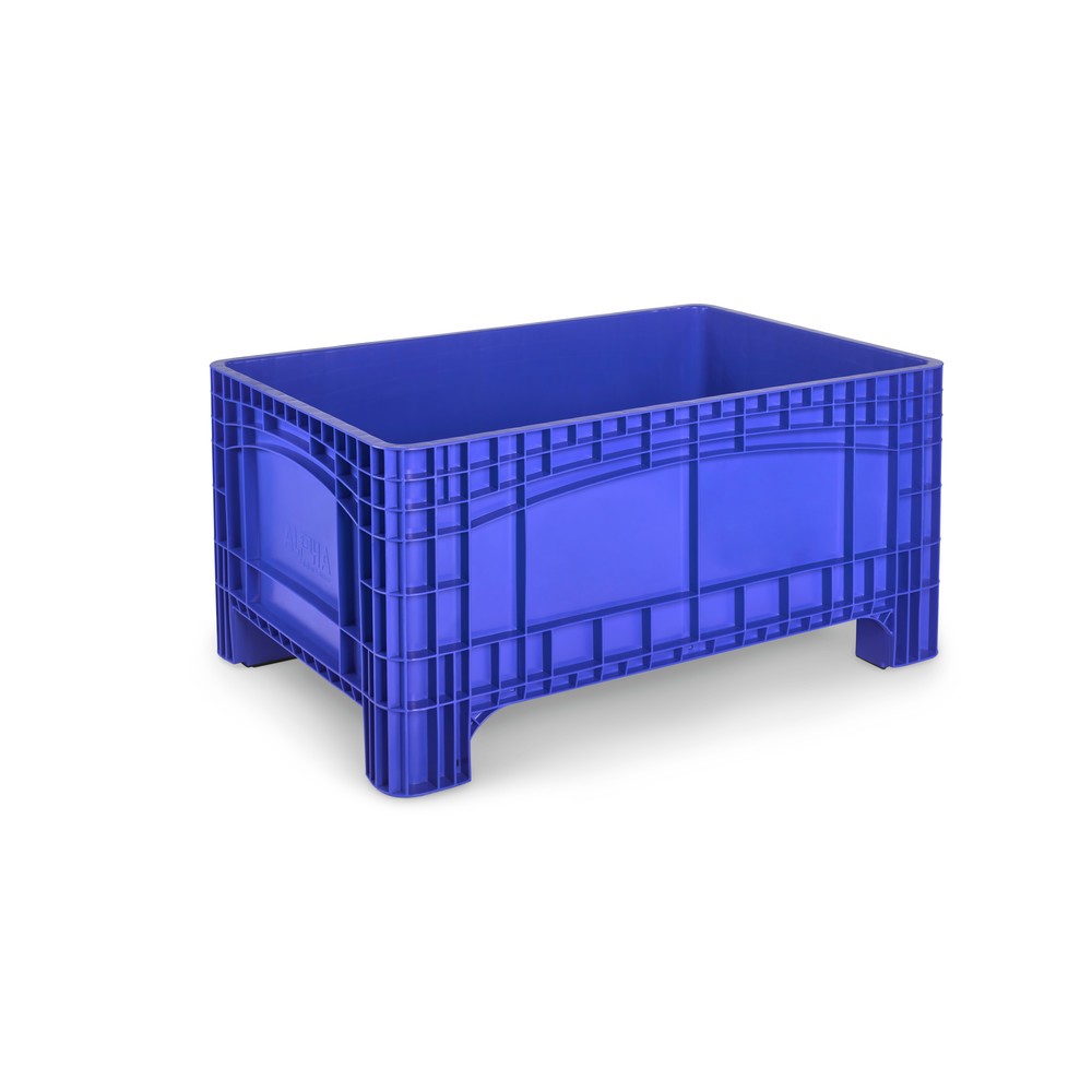Produktabbildung: Großbehälter L, HxBxT 800 x 1.200 x 580 mm, 354 Liter, 4 Füße, blau