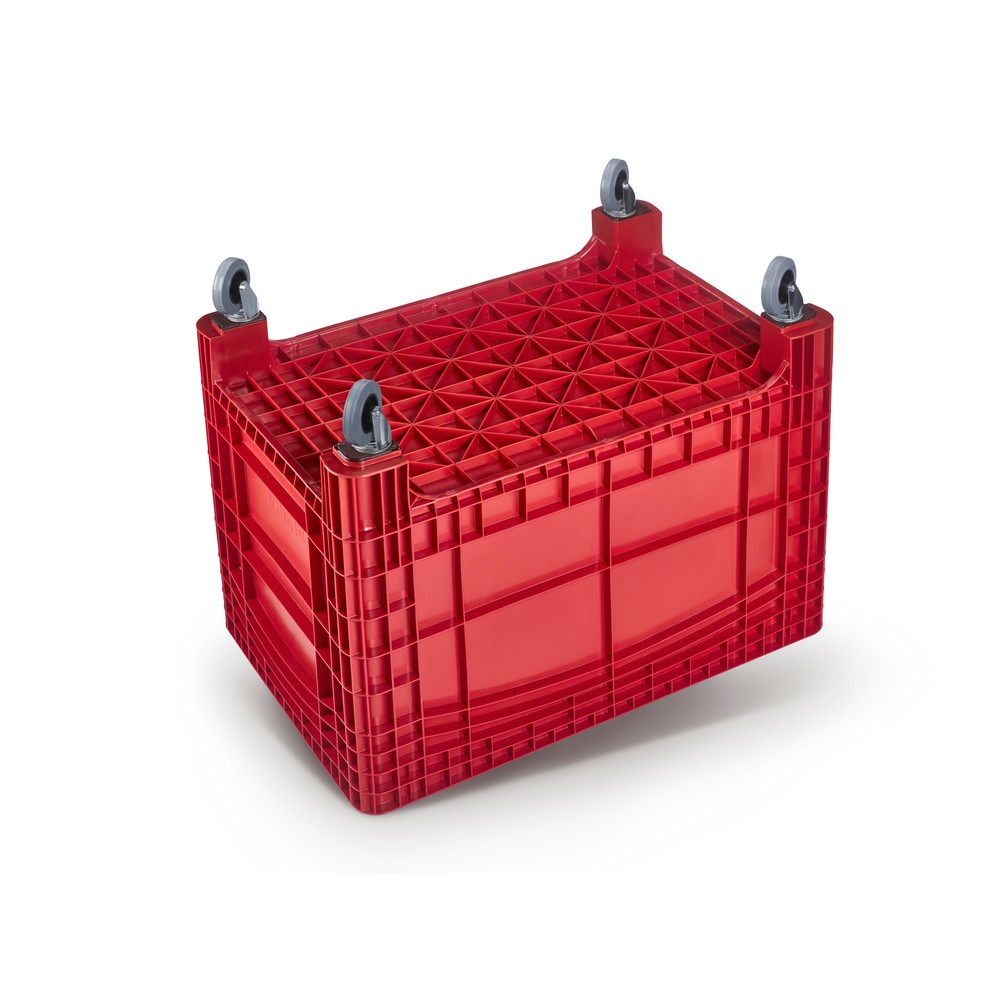 Produktabbildung Nr. 2: Großbehälter XL, HxBxT 800 x 1.200 x 800 mm, 535 Liter, 4 Lenkrollen, rot
