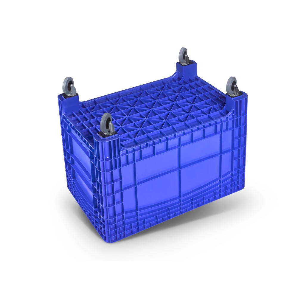 Produktabbildung Nr. 2: Großbehälter XL, HxBxT 800 x 1.200 x 800 mm, 535 Liter, 4 Lenkrollen, blau
