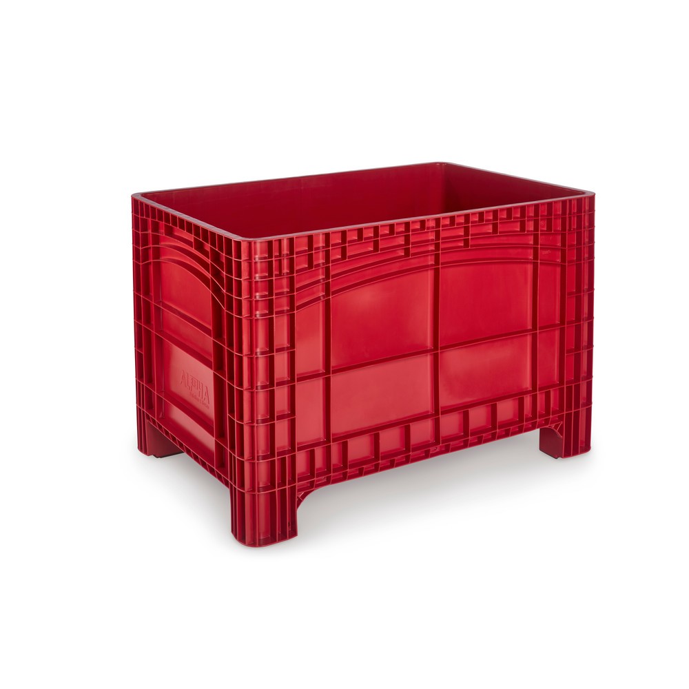 Produktabbildung: Großbehälter XL, HxBxT 800 x 1.200 x 800 mm, 535 Liter, 4 Füße, rot