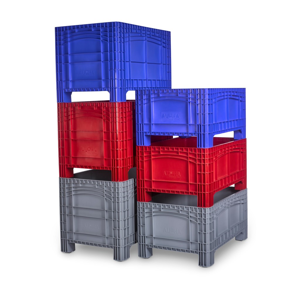 Produktabbildung Nr. 3: Großbehälter XL, HxBxT 950 x 1.200 x 800 mm, 535 Liter, 4 Lenkrollen, grau