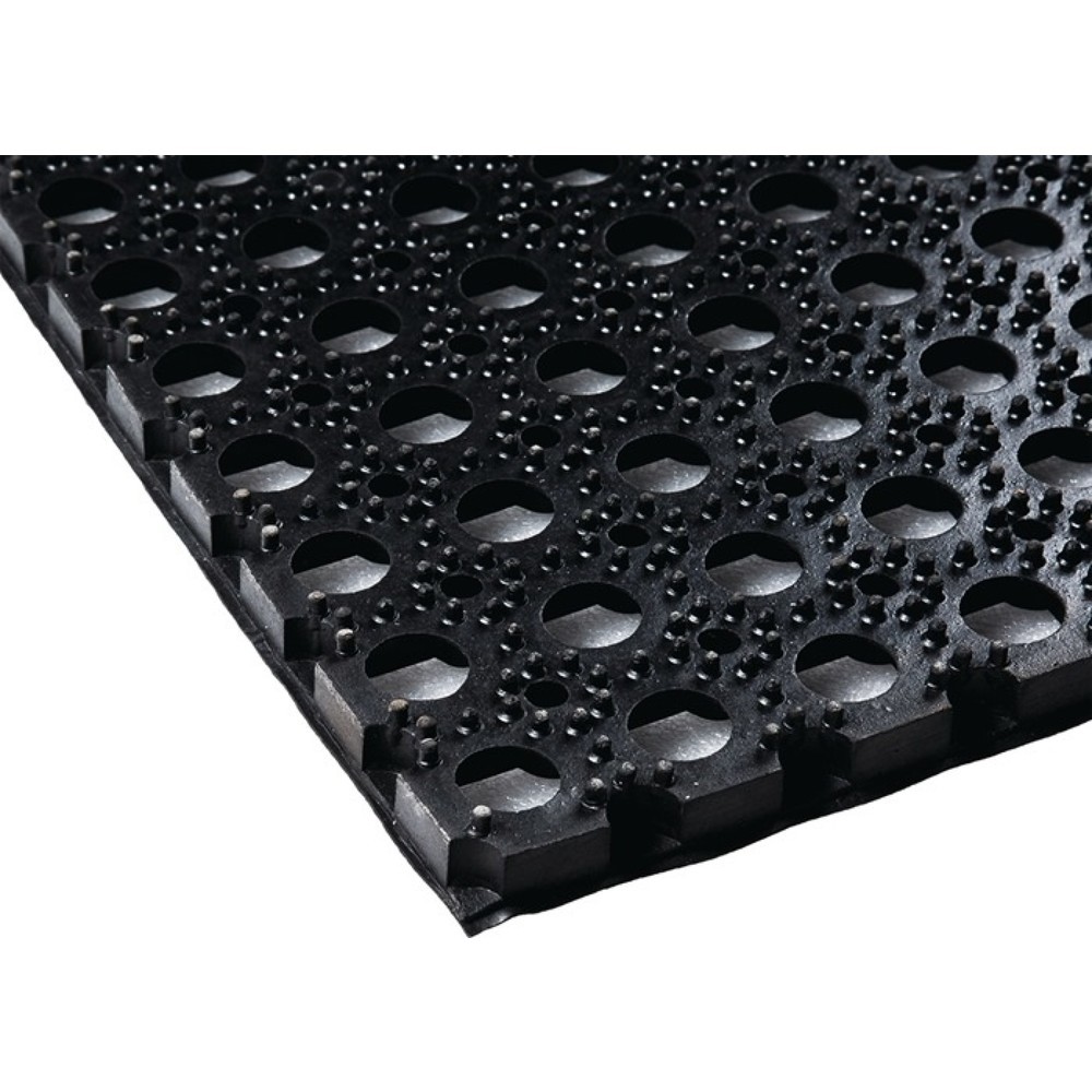 Produktabbildung Nr. 2: Gummi Ringmatte, schwarz NR/SBR, Breite 0,8 m Länge 1,2 m Dicke 22 mm, ohne Gewebeeinlage
