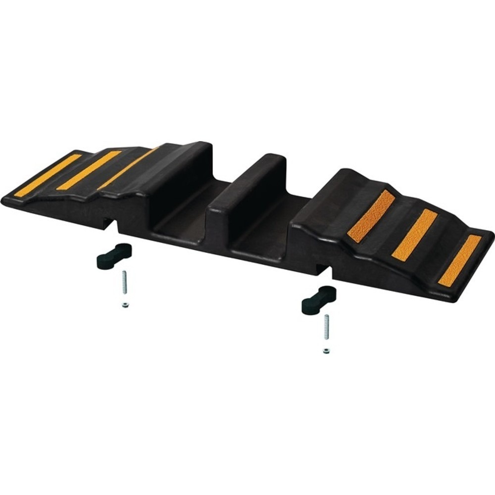 Produktabbildung: Gummi-Schlauchbrücke, L850xB380xH90mm, 6 Reflektorstreifen