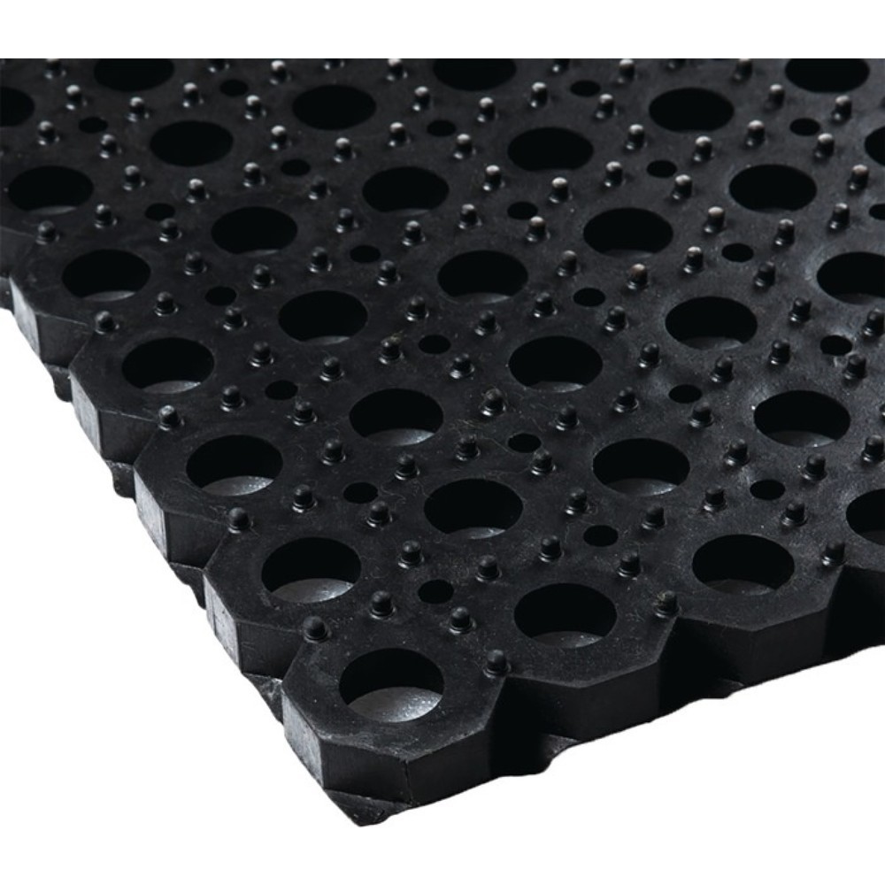 Produktabbildung Nr. 2: Gummi Wabenmatte, schwarz NR/SBR, Breite 1 m Länge 1,5 m Dicke 22 mm, ohne Gewebeeinlage