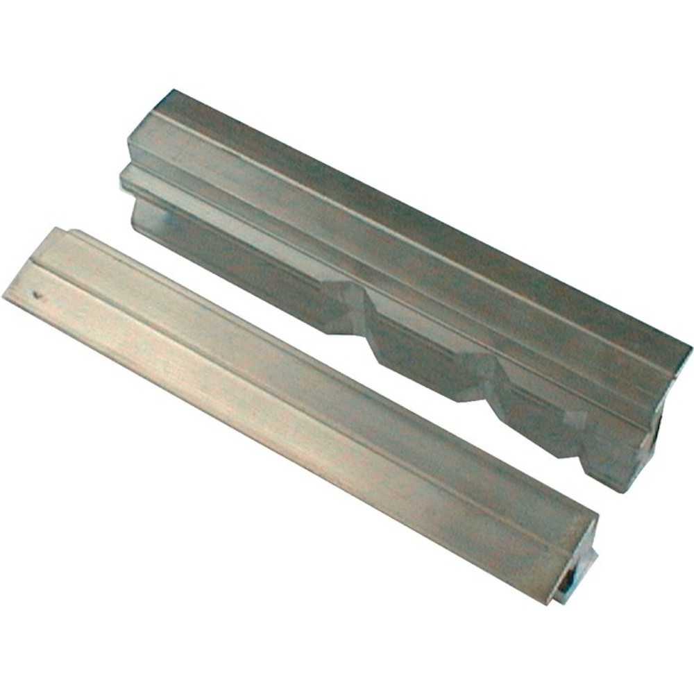 Produktabbildung: HAARHAUS Schraubstockschutzbacke 47/5 P f.Backen-B.100mm Prismen Alu