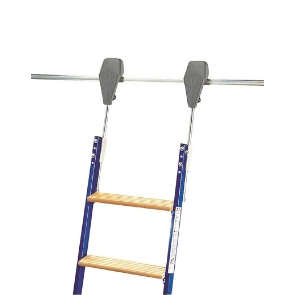 Produktabbildung Nr. 3: HACA Regalleiter mit Kopffahrwerk mit Rollen, Standhöhe 1,65 m