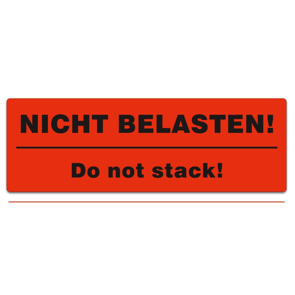 Produktabbildung: Haftetiketten "Nicht belasten - Do not stack", BxL 150 x 50 mm, 1.000 Stk/VE
