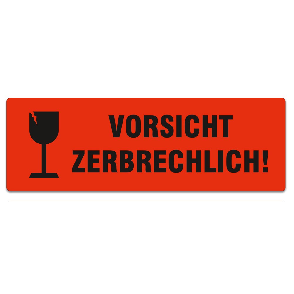 Produktabbildung: Haftetiketten "Vorsicht zerbrechlich!", BxL 150 x 50 mm, 1.000 Stk/VE