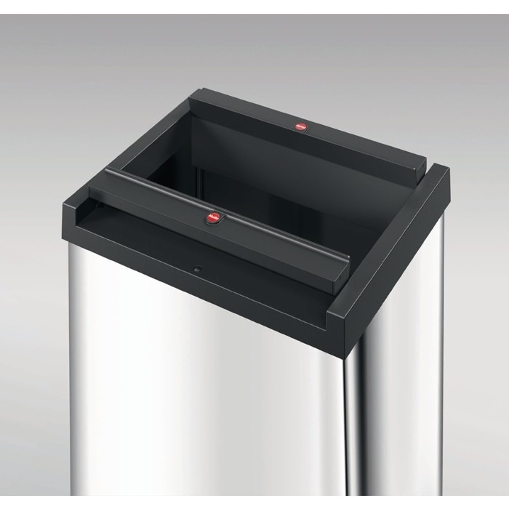 Produktabbildung Nr. 2: Hailo Abfallbehälter, H763xB339xT260mm, 52 l silber