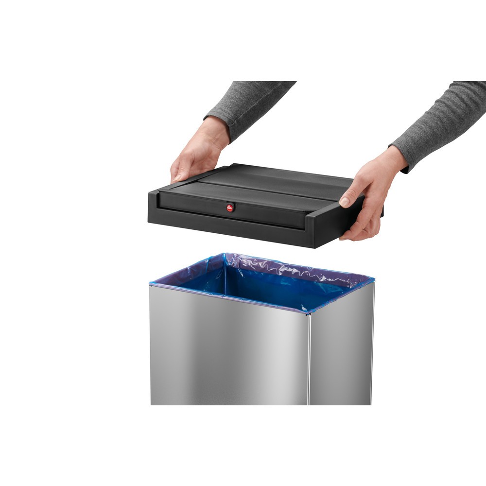 Produktabbildung Nr. 2: Hailo Abfallsammler Big-Box Swing XL, 52 Liter, Edelstahl