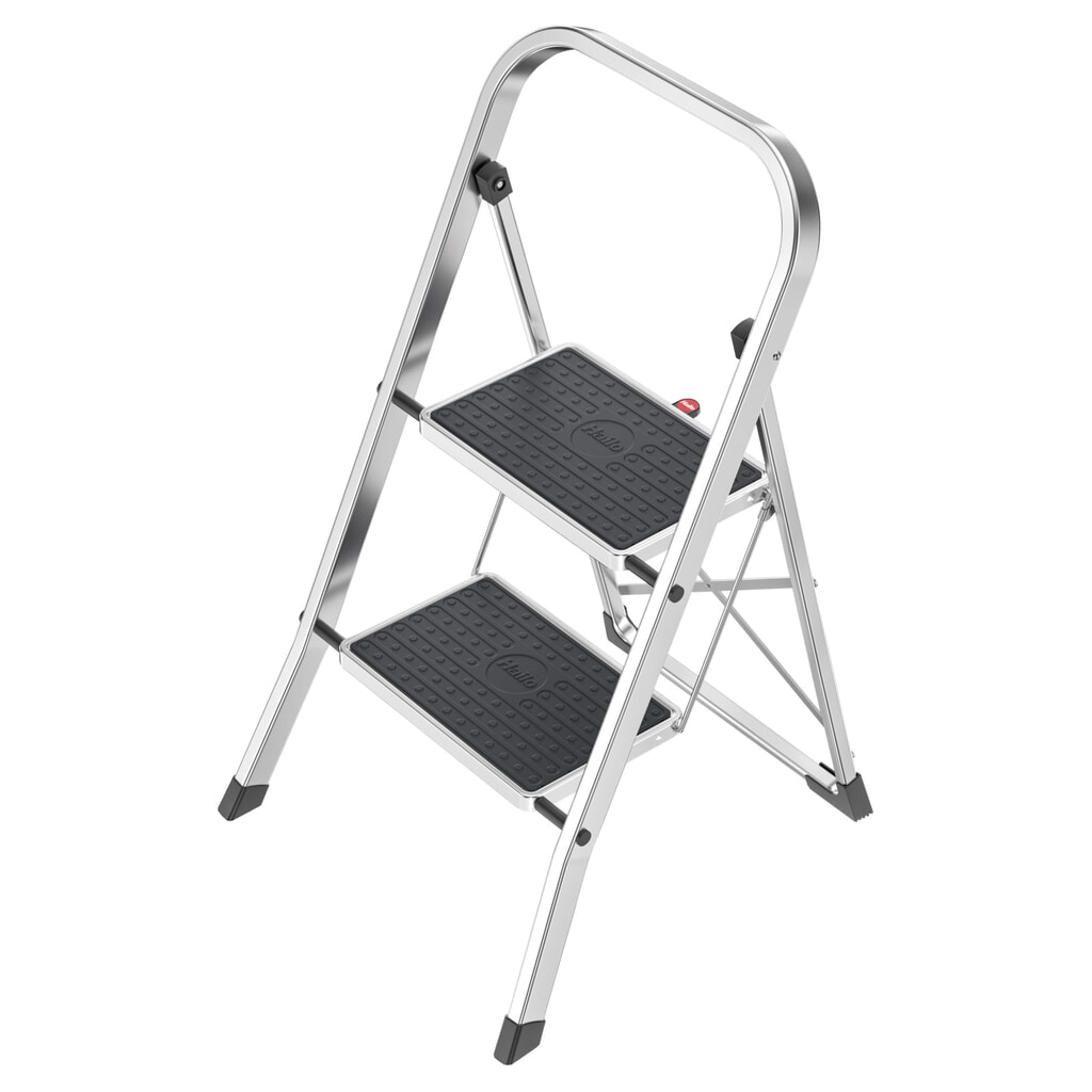 Hailo K70 StandardLine, Aluminium-Trittleiter, 2 Stufen Produktabbildung: Hailo K70 StandardLine, Aluminium-Trittleiter, 2 Stufen