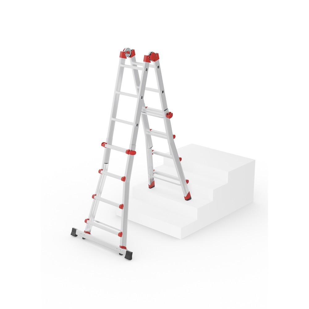 Produktabbildung Nr. 5: Hailo M80, Aluminium-Multifunktionsleiter, 4x4 Sprossen
