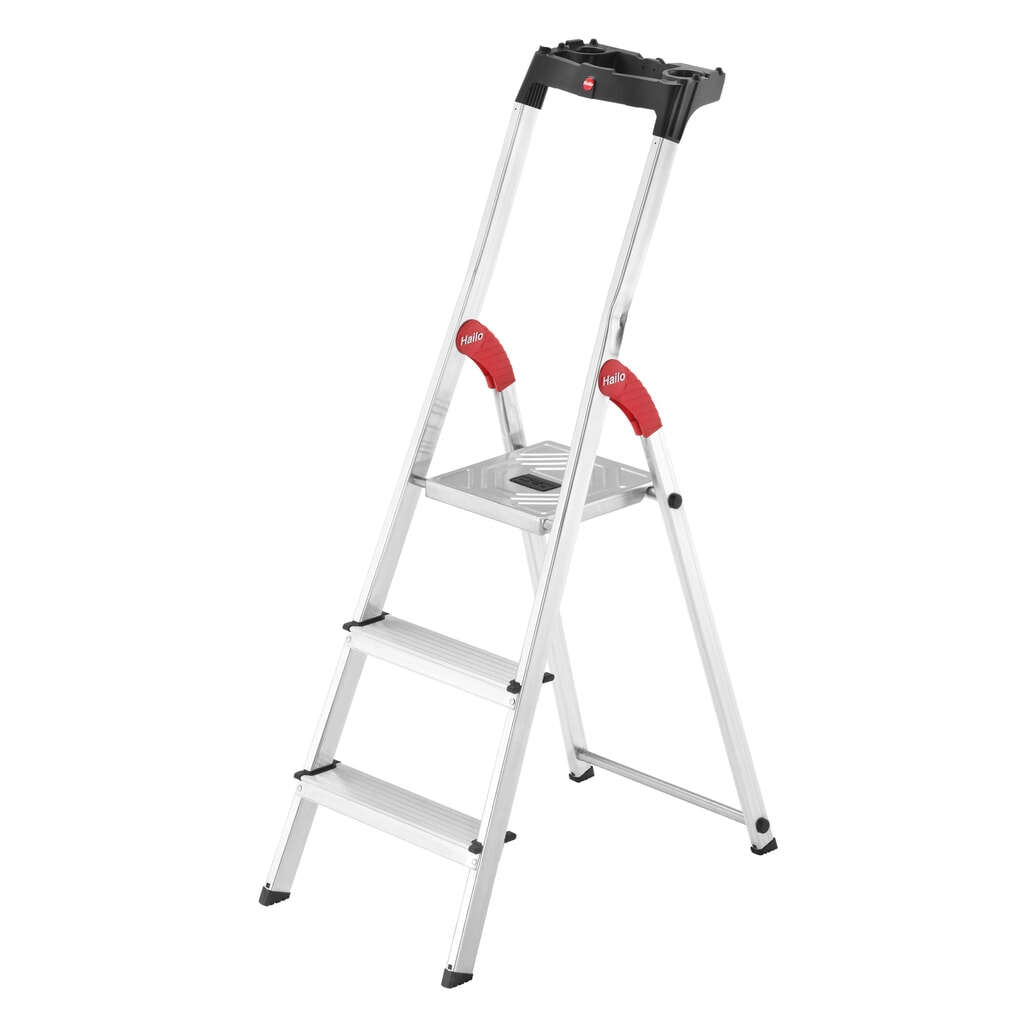 Hailo Stufen-Stehleiter L60 StandardLine, Standhöhe 0,63 m Produktabbildung: Hailo Stufen-Stehleiter L60 StandardLine, Standhöhe 0,63 m
