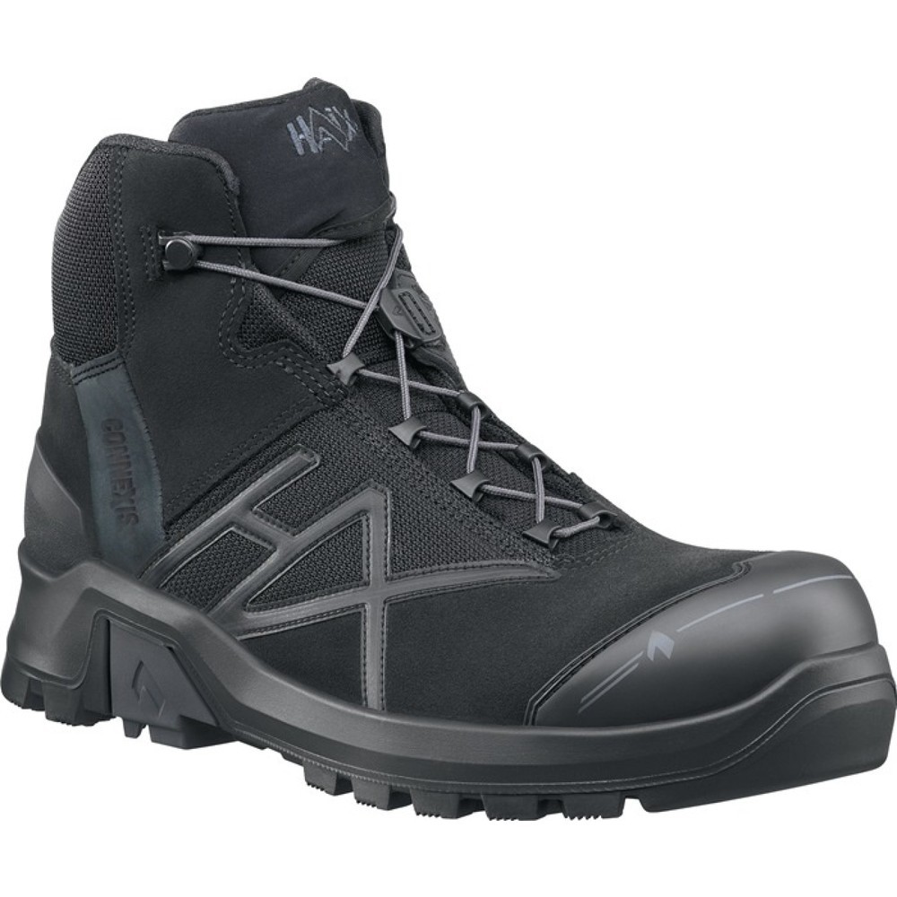 Produktabbildung: HAiX® Sicherheitsstiefel Connexis® GTX mid, Größe 10 (45) schwarz, S3 HRO HI CI WR SRC