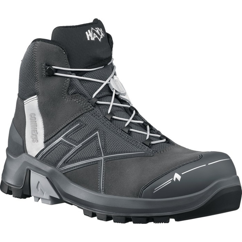 Produktabbildung: HAiX® Sicherheitsstiefel Connexis® GTX mid, Größe 8 (42) grau/silber, S3 HRO HI CI WR SRC