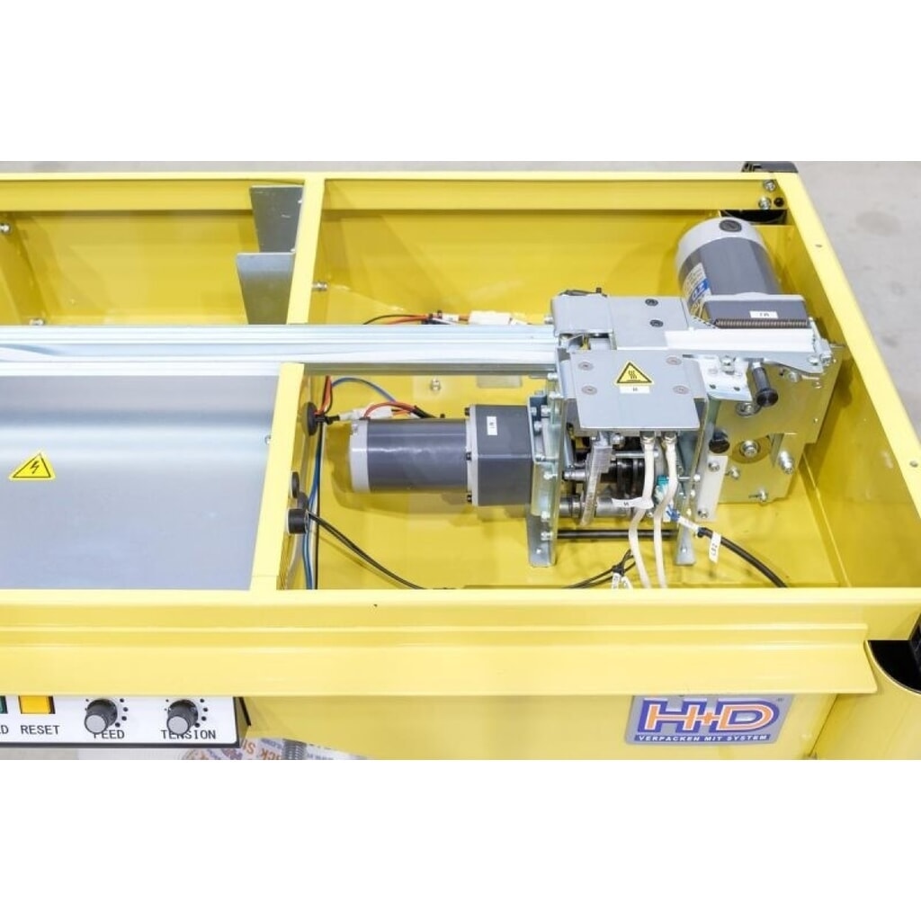 Halbautomatische Umreifungsmaschine HDS-25, mobil mit Lenkrollen, für Bandbreite 12 mm Produktabbildung Nr. 7: Halbautomatische Umreifungsmaschine HDS-25, mobil mit Lenkrollen, für Bandbreite 12 mm