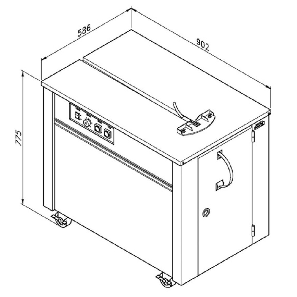 Produktabbildung Nr. 2: Halbautomatische Umreifungsmaschine Universal, für Bandbreite 13 mm, geschlossen
