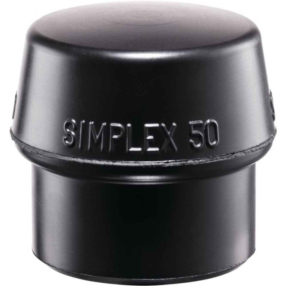 Produktabbildung: HALDER Schonhammerkopf SIMPLEX, Gummi schwarz mittelhart, Kopf-Ø 100 mm