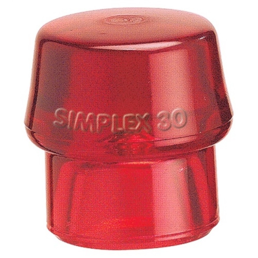 Produktabbildung: Schonhammerkopf SIMPLEX Kopf-Ø 50mm Plastik rot hart HALDER