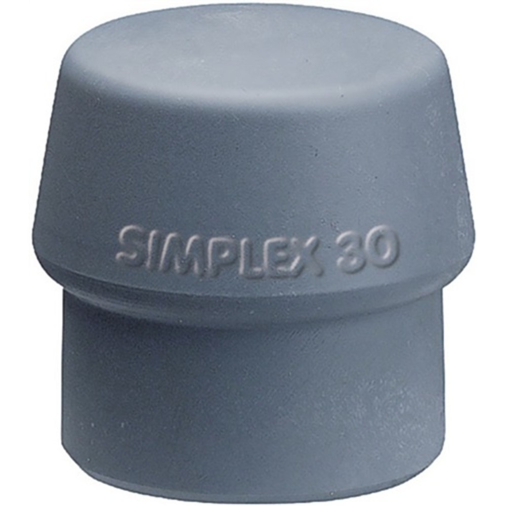 Produktabbildung: Schonhammerkopf SIMPLEX Kopf-Ø 30mm TPE-mid grau mittelh.HALDER