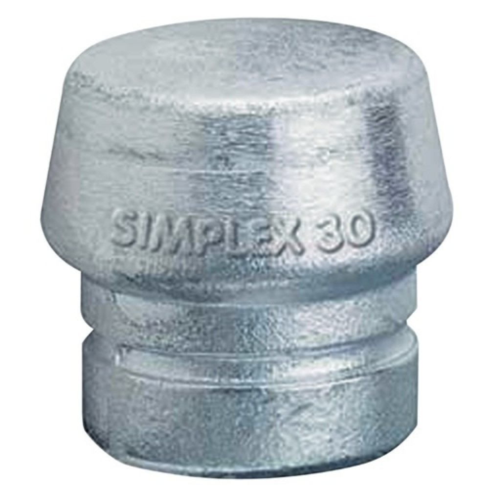 Produktabbildung: Schonhammerkopf SIMPLEX Kopf-Ø 60mm Weichmetall silber hart HALDER