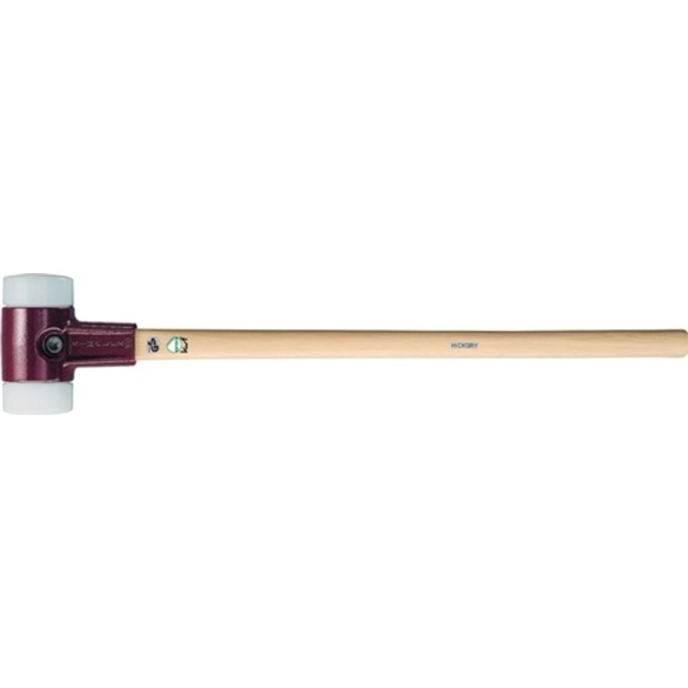 Produktabbildung: Vorschlaghammer SIMPLEX Kopf-D.80mm mittelhart Superplastik weiß Hickory HALDER