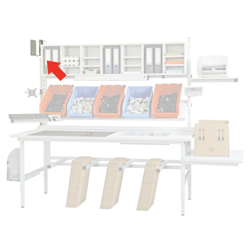 Produktabbildung: Halter für Thin Client PC für Packtisch