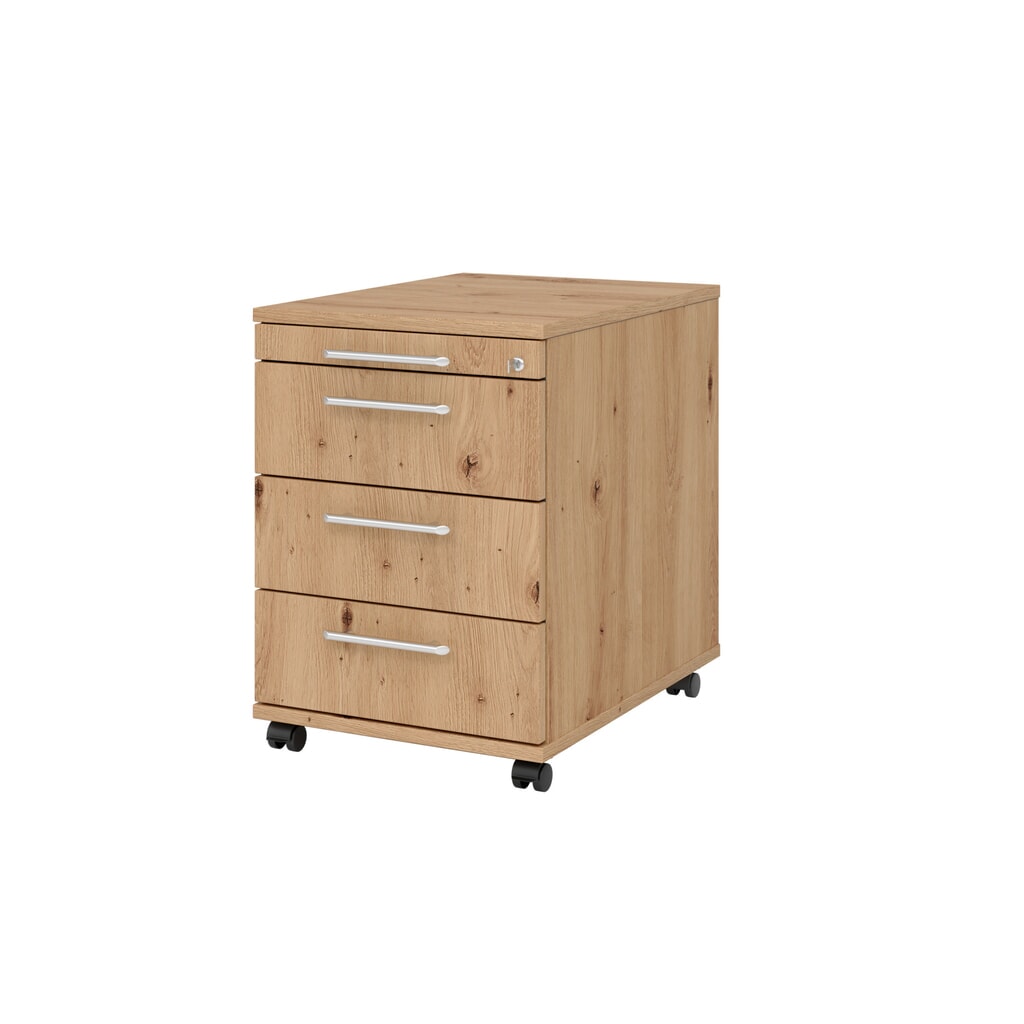 Produktabbildung: Hammerbacher Rollcontainer 58cm, 3Schübe,Schloß RE Asteich