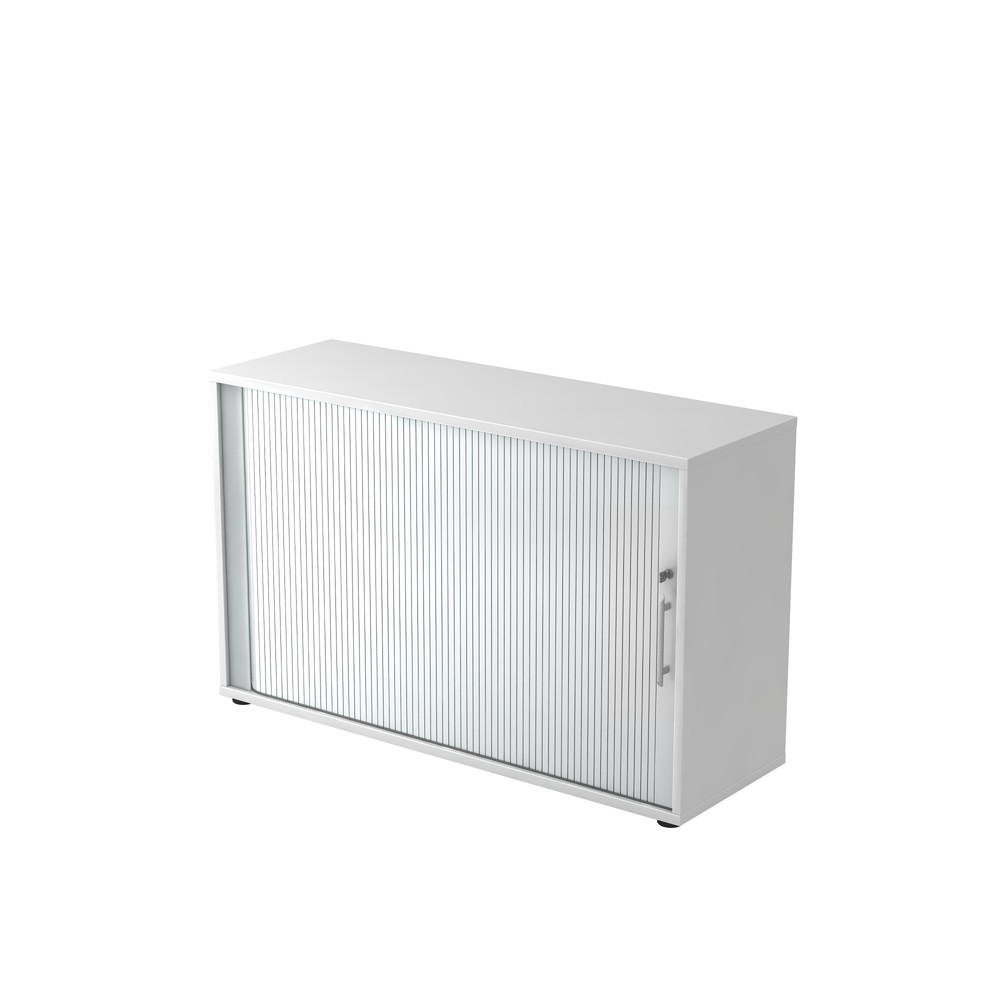 Produktabbildung: Hammerbacher Rollladenschr.hor. 2OH 120cm RE Weiß/Silber
