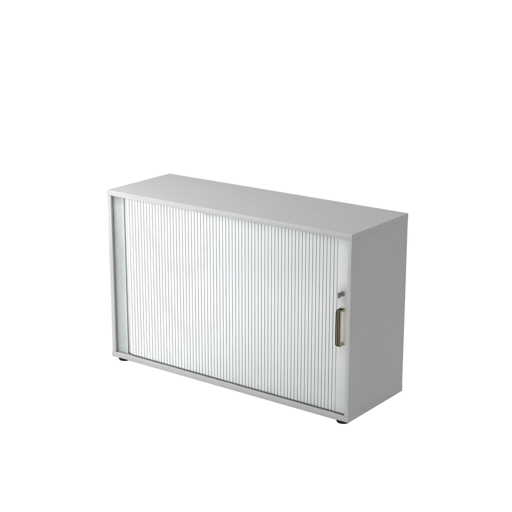Hammerbacher Rollladenschr.hor. 2OH 120cm SG Grau/Silber Produktabbildung: Hammerbacher Rollladenschr.hor. 2OH 120cm SG Grau/Silber