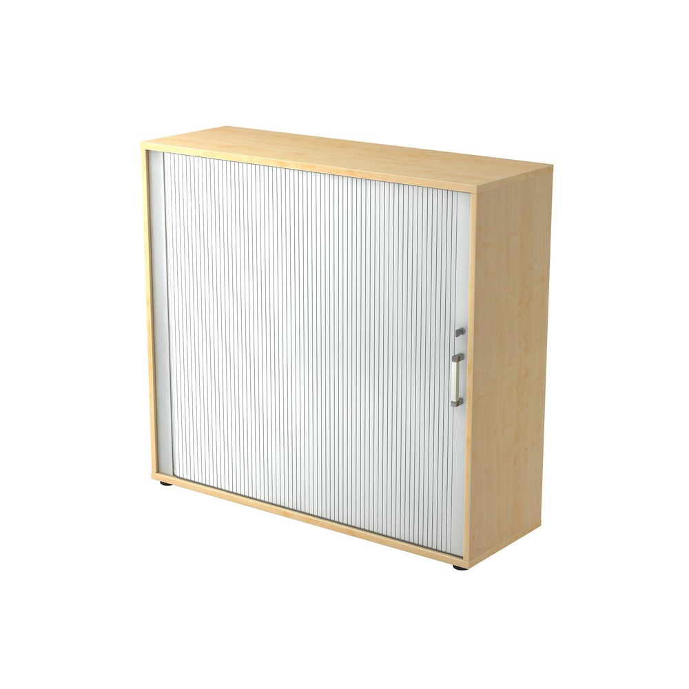 Produktabbildung: Hammerbacher Rollladenschr.hor. 3OH 120cm CE Ahorn/Silber