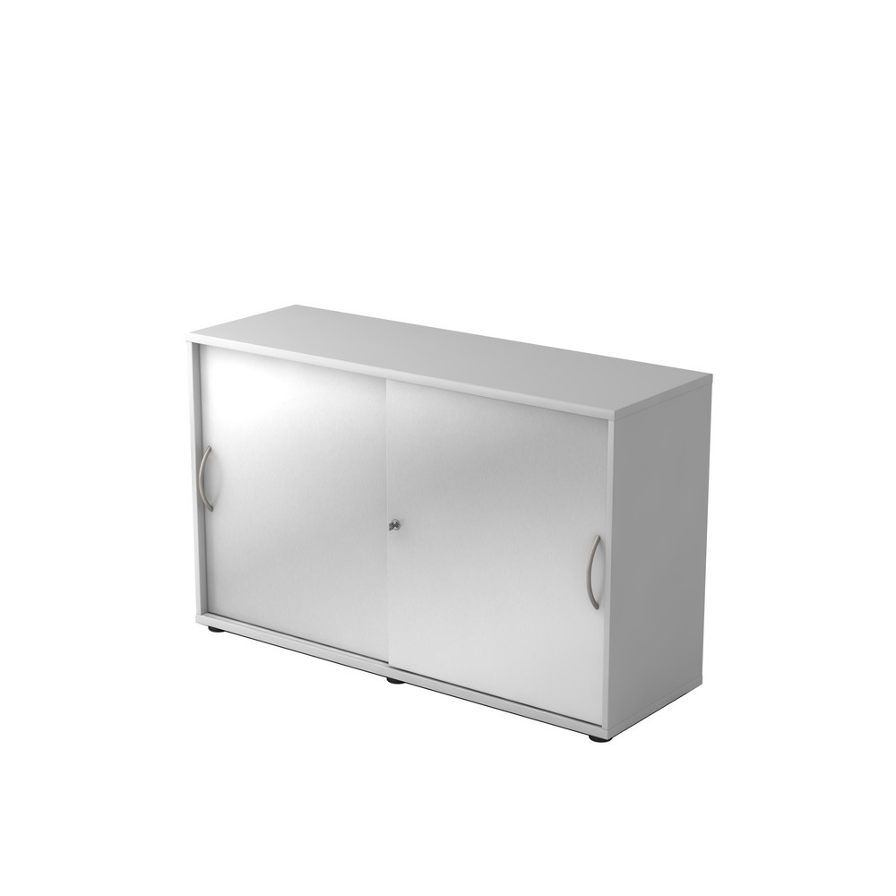 Produktabbildung: Hammerbacher Schiebetürschrank 2OH 120cm BM Grau/Silber