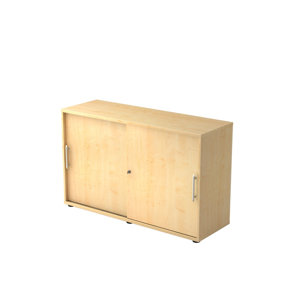 Produktabbildung: Hammerbacher Schiebetürschrank 2OH 120cm RE Ahorn/Ahorn