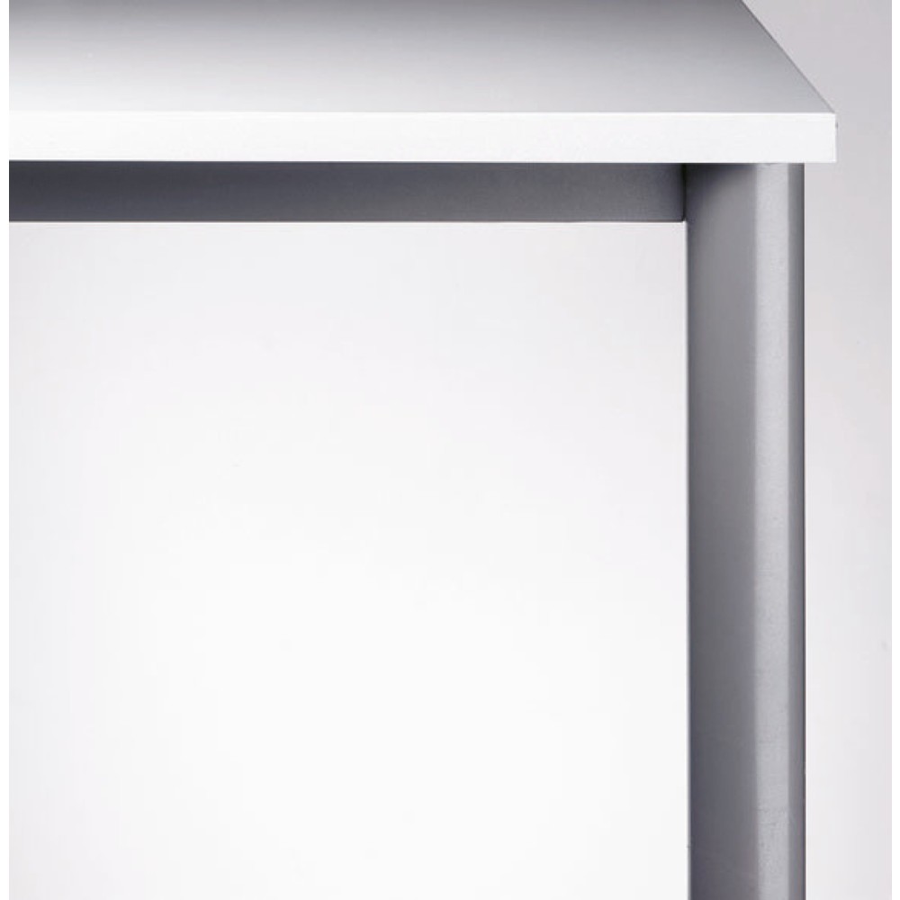 Produktabbildung Nr. 2: Hammerbacher Manuell höhenverstellbarer Schreibtisch Akzent, 4-Fuß Gestell, BxT 1.800 x 1.000 mm, weiß