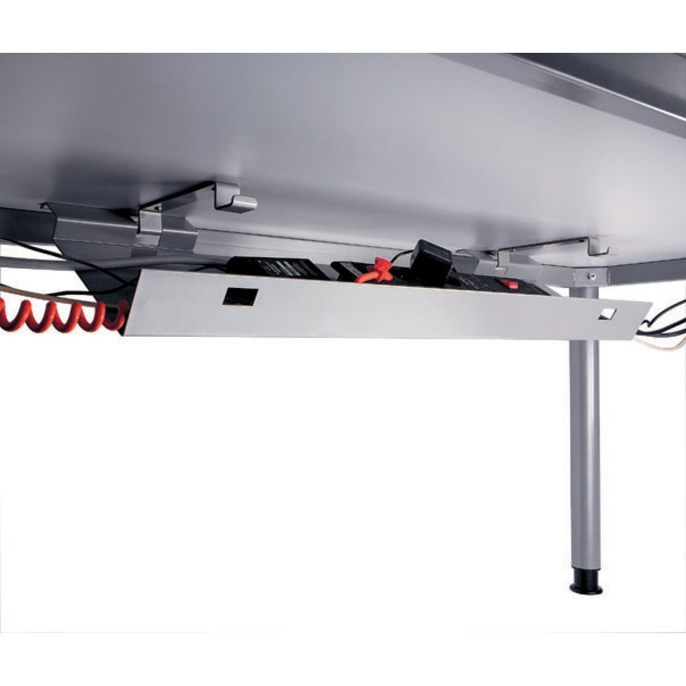 Produktabbildung Nr. 4: Hammerbacher Manuell höhenverstellbarer Schreibtisch Akzent, 4-Fuß Gestell, BxT 1.800 x 1.000 mm, weiß