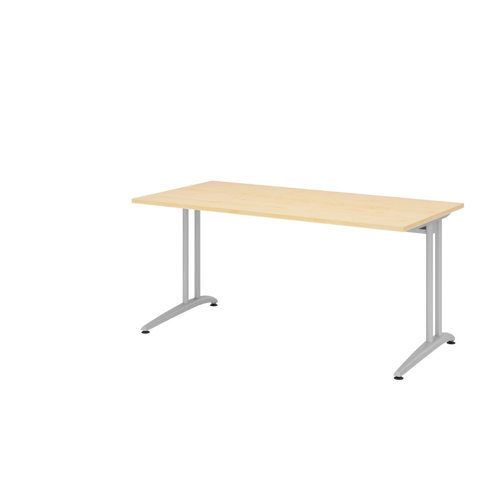 Produktabbildung: Hammerbacher Büro-Schreibtisch Akzent, C-Fuß Gestell,Hx BxT 740 x 1.600 x 800 mm, Ahorn