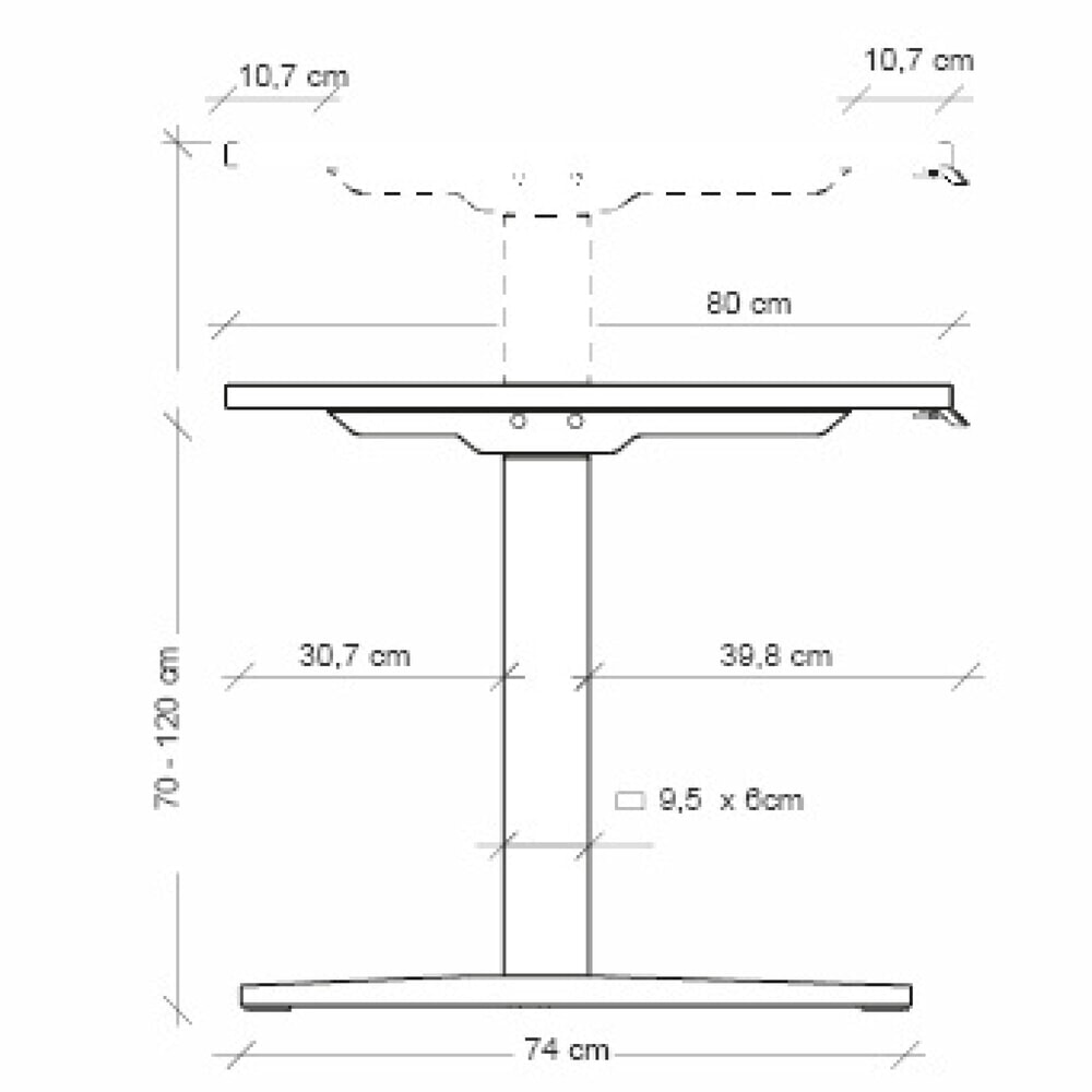 Produktabbildung Nr. 10: Hammerbacher Elektrisch höhenverstellbarer Schreibtisch 1-stufig, C-Fuß, BxT 1.600 x 800 mm, Ahorn, graphit