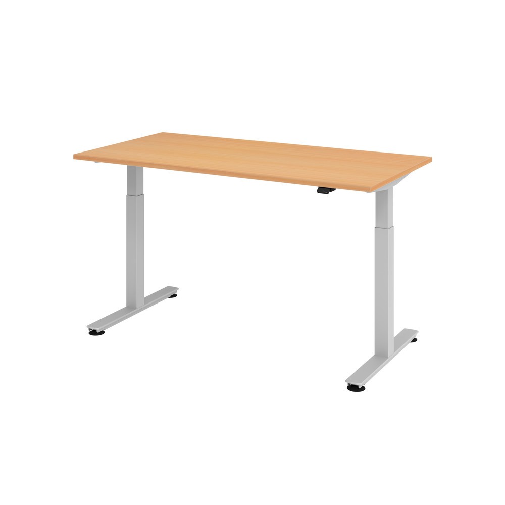 Produktabbildung: Hammerbacher Schreibtisch, elektrisch höhenverstellbar, BxT 1.600 x 800 mm, Buche