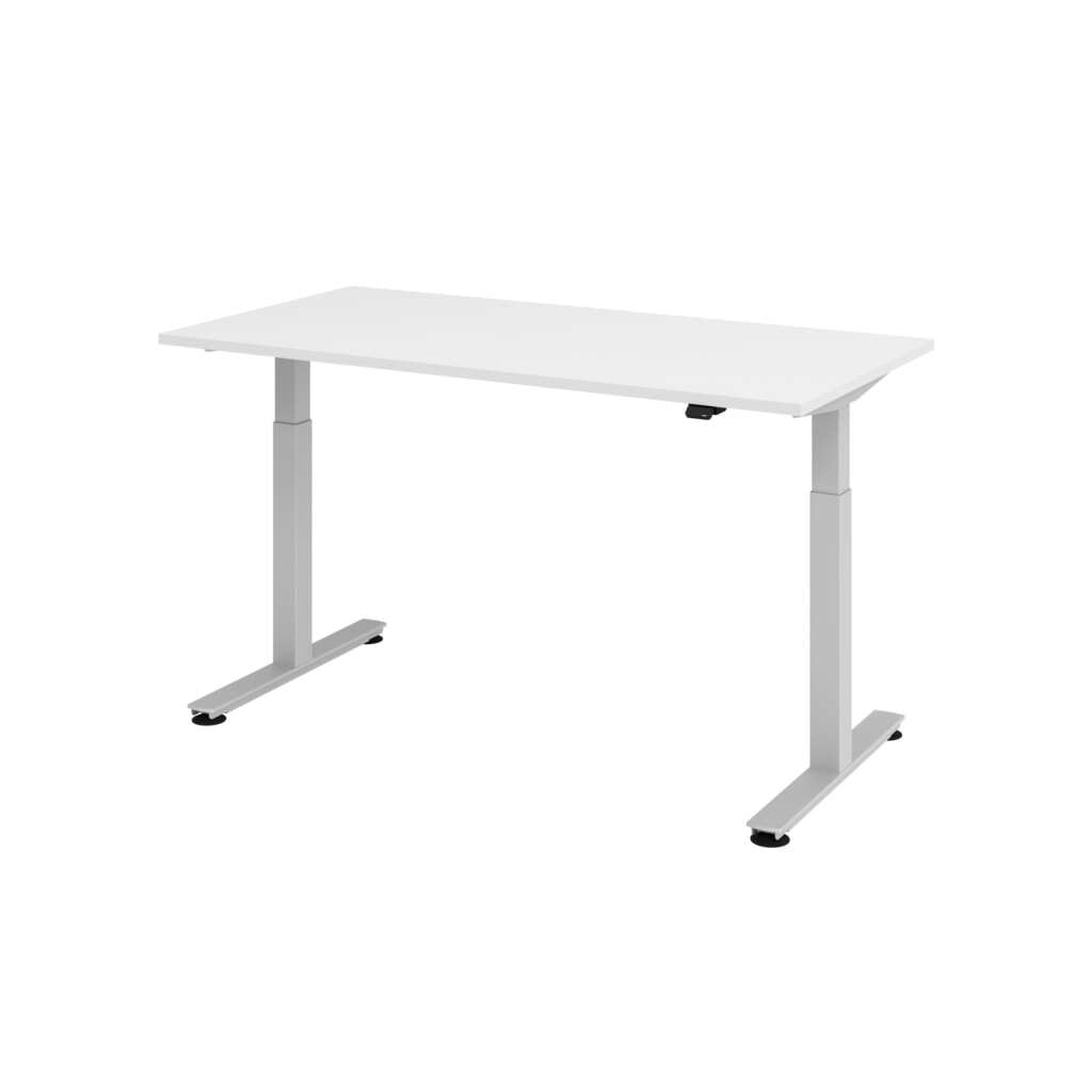 Hammerbacher Schreibtisch, elektrisch höhenverstellbar, BxT 1.600 x 800 mm, weiß Produktabbildung: Hammerbacher Schreibtisch, elektrisch höhenverstellbar, BxT 1.600 x 800 mm, weiß