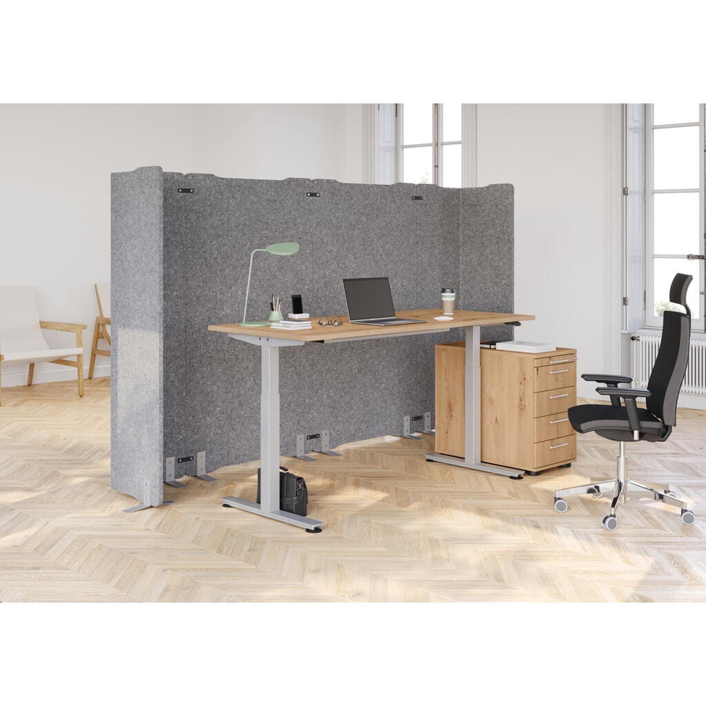 Hammerbacher Schreibtisch, elektrisch höhenverstellbar, BxT 1.600 x 800 mm, weiß Produktabbildung Nr. 10: Hammerbacher Schreibtisch, elektrisch höhenverstellbar, BxT 1.600 x 800 mm, weiß