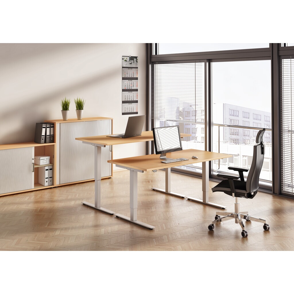 Produktabbildung Nr. 12: Hammerbacher Schreibtisch, elektrisch höhenverstellbar, BxT 1.600 x 800 mm, weiß