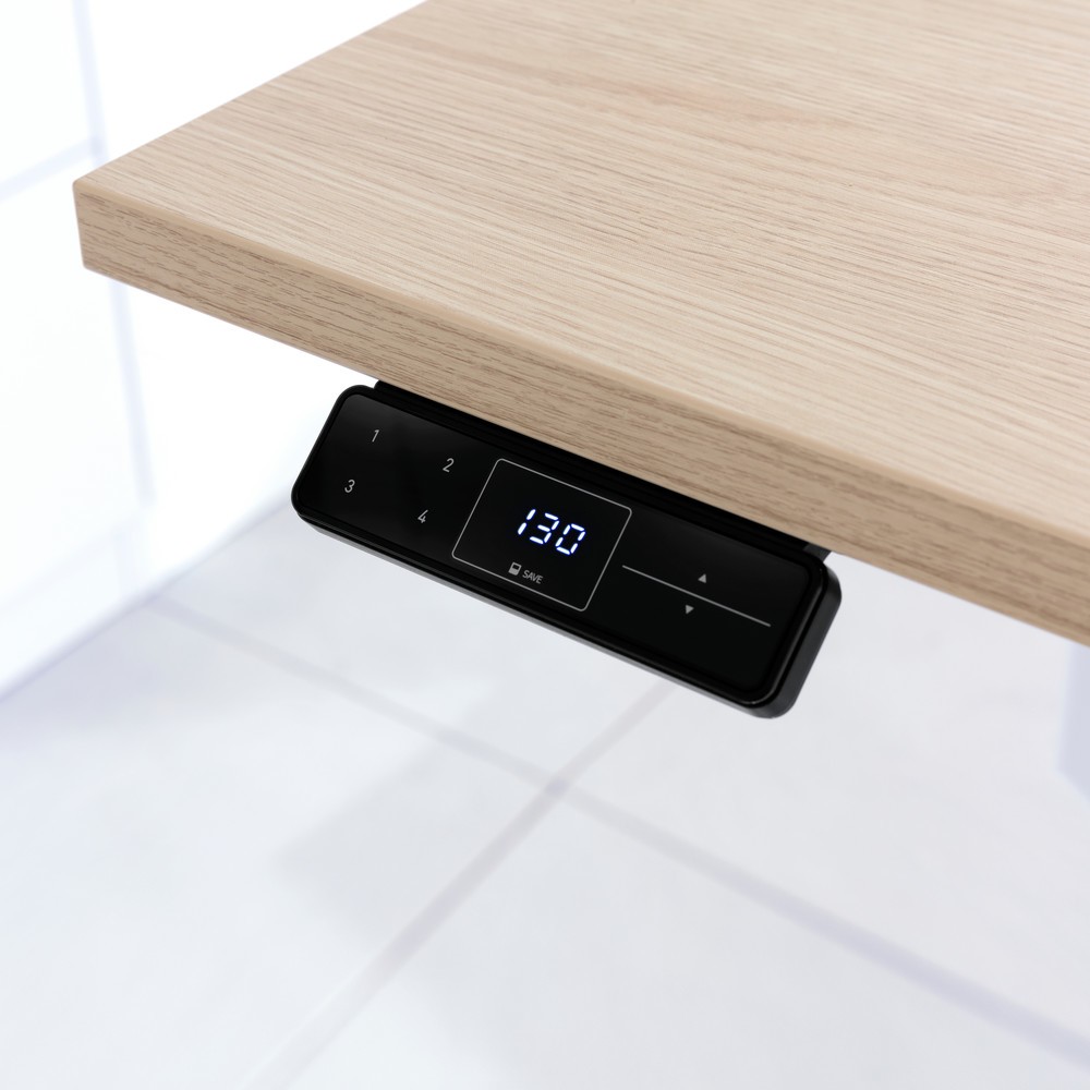 Produktabbildung Nr. 4: Hammerbacher Elektrisch höhenverstellbarer Schreibtisch, mit Memoryschalter, C-Fuß, BxT 1.600 x 800 mm, grau