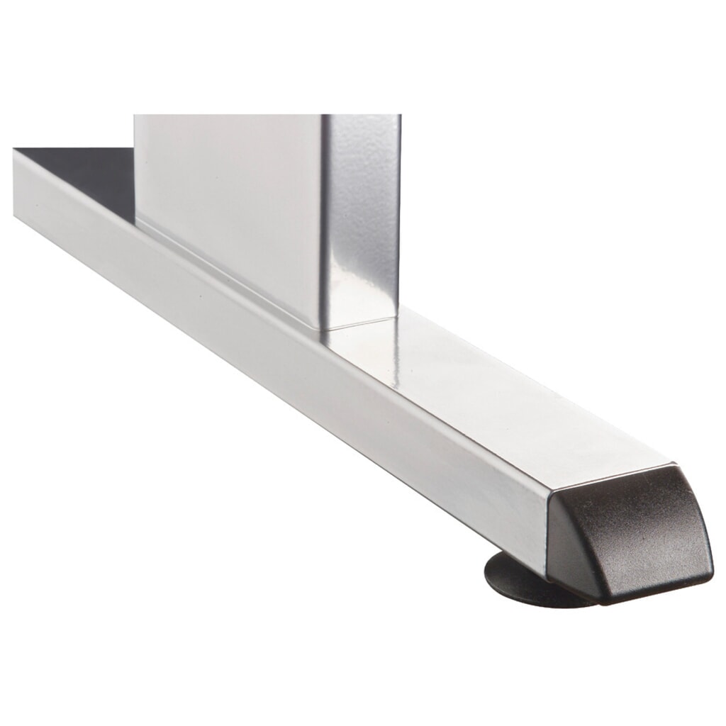 Produktabbildung Nr. 5: Hammerbacher Manuell höhenverstellbarer Schreibtisch Solid, C-Fuß, BxT 1.600 x 800 mm, grau