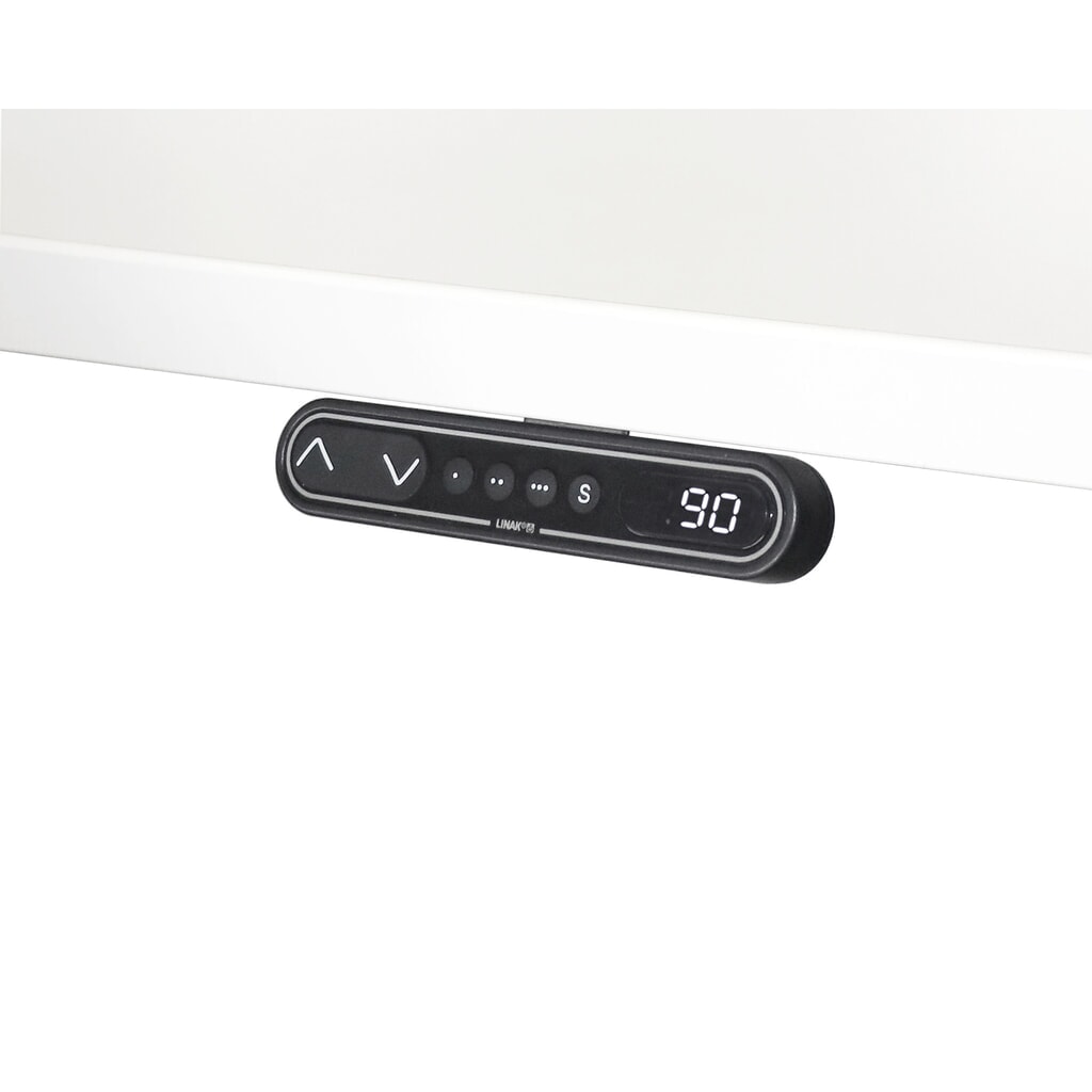Produktabbildung Nr. 8: Hammerbacher Schreibtisch, T-Fuß, elektrisch höhenverstellbar, Freiform, BxT 1.800 x 1.000, 800 mm, weiß