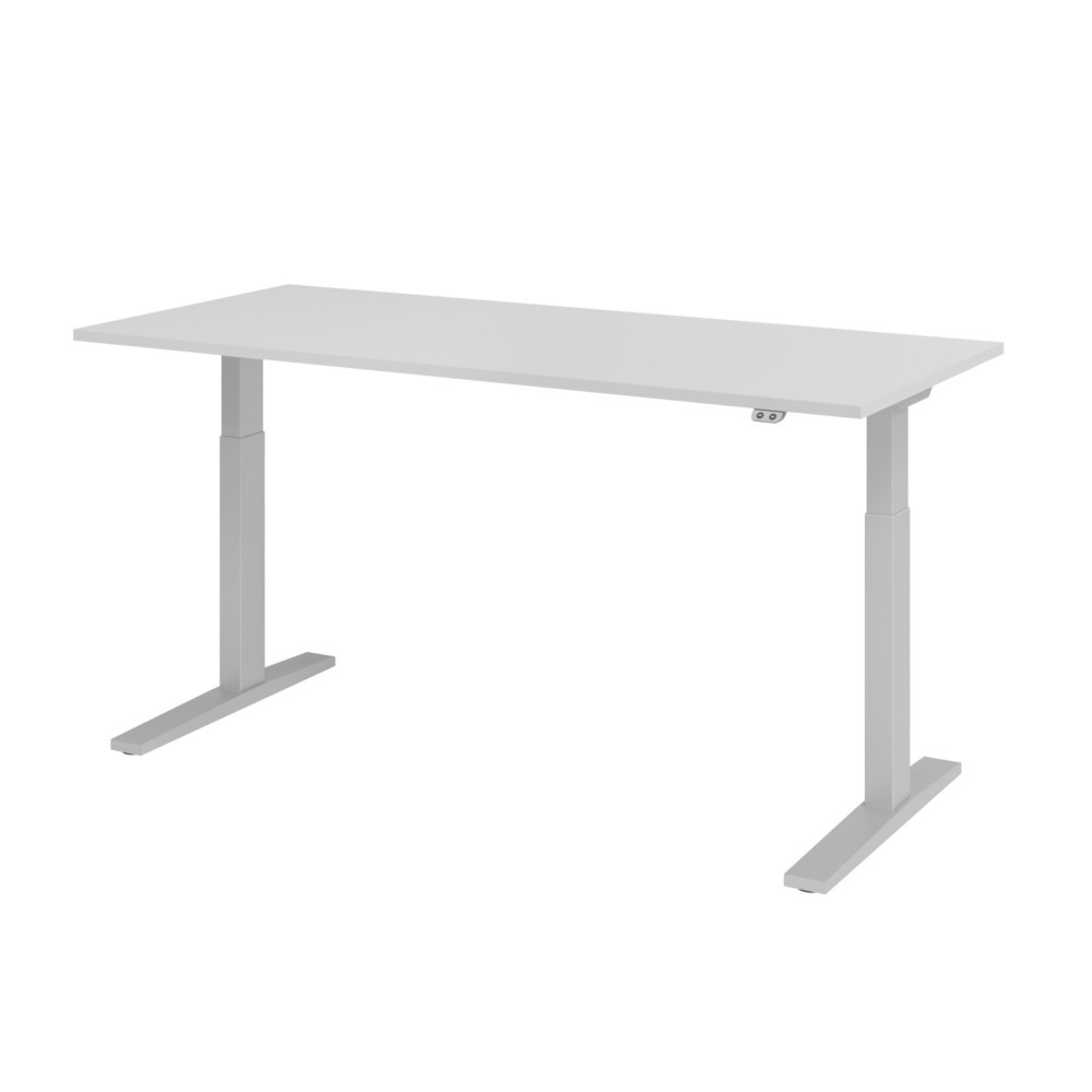 Produktabbildung Nr. 1: Hammerbacher Elektrisch höhenverstellbarer Schreibtisch 1-stufig, C-Fuß, BxT 1.800 x 800 mm,  grau, silber